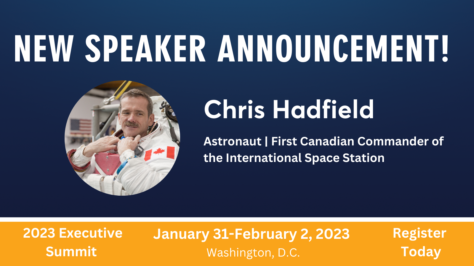 Astronaut Chris Hadfield to Headline NAW's Executive Summit Dinner Gala |  National Association of Wholesaler-Distributors, image size:1600x900