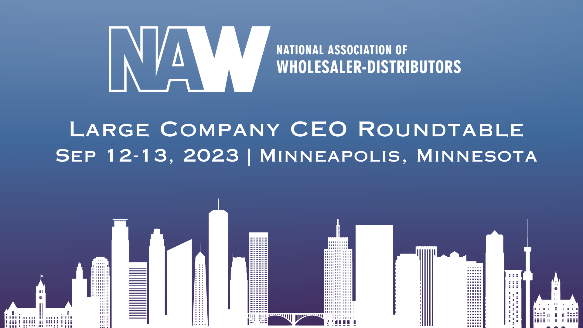2023 Fall Large Company CEO Roundtable National Association of