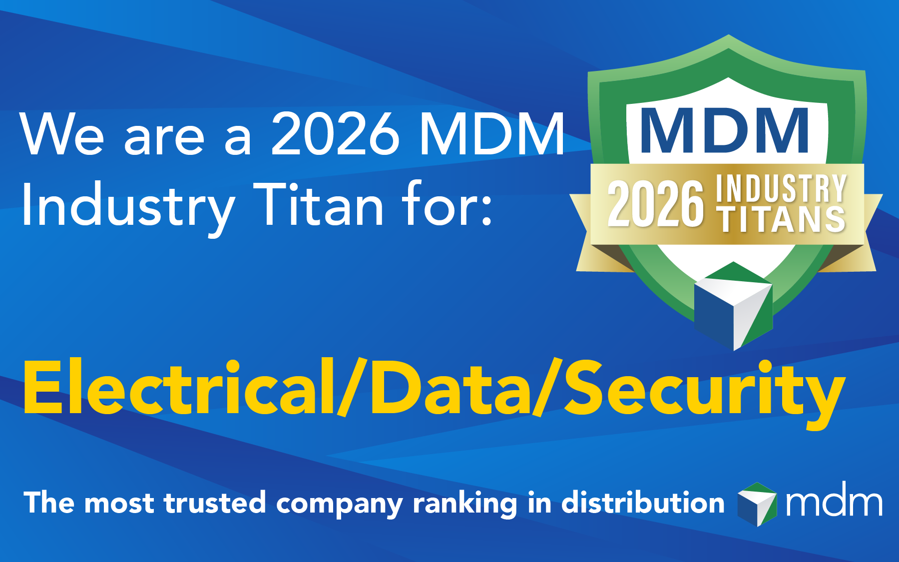 2026 MDM Industry Titans — Electrical / Data / Security social media graphic