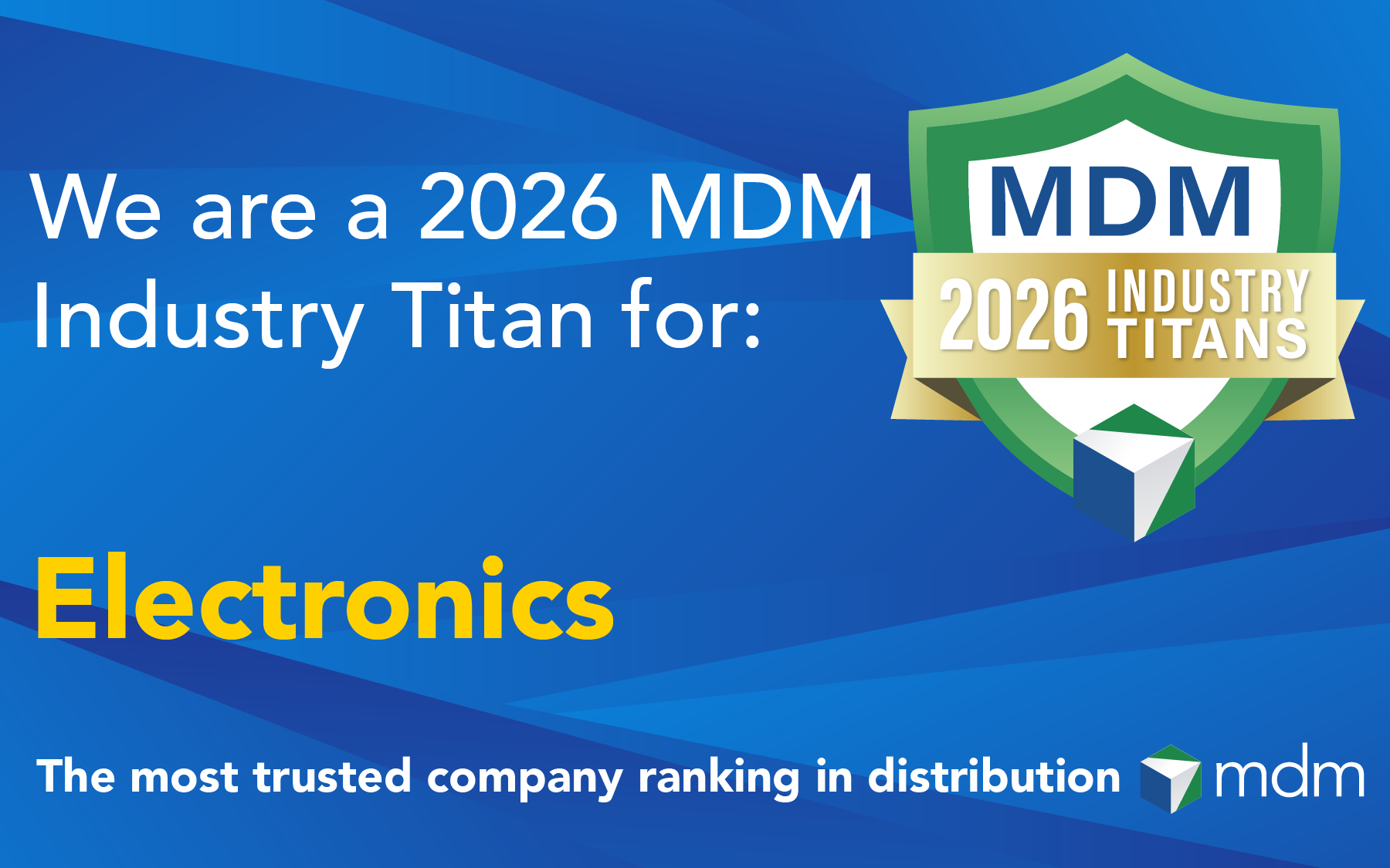 2026 MDM Industry Titans — Electronics social media graphic