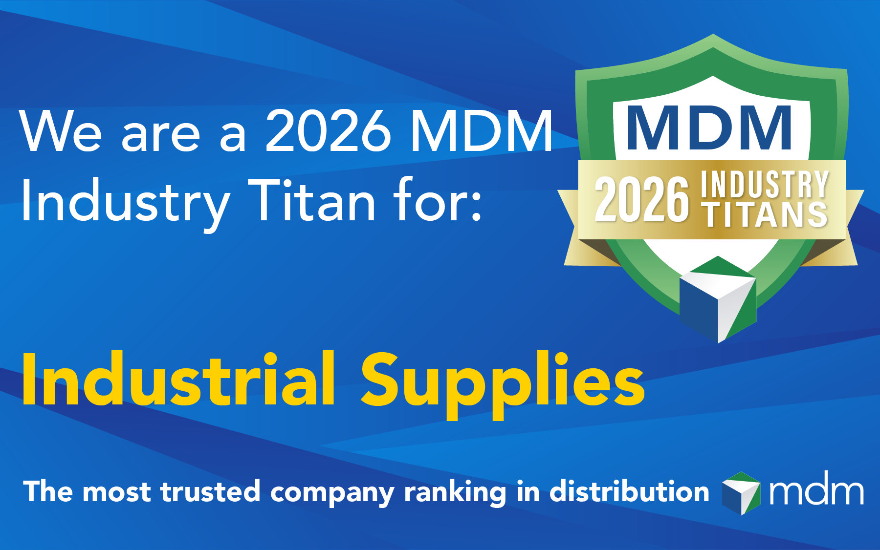 2026 MDM Industry Titans — Industrial Supplies social media graphic