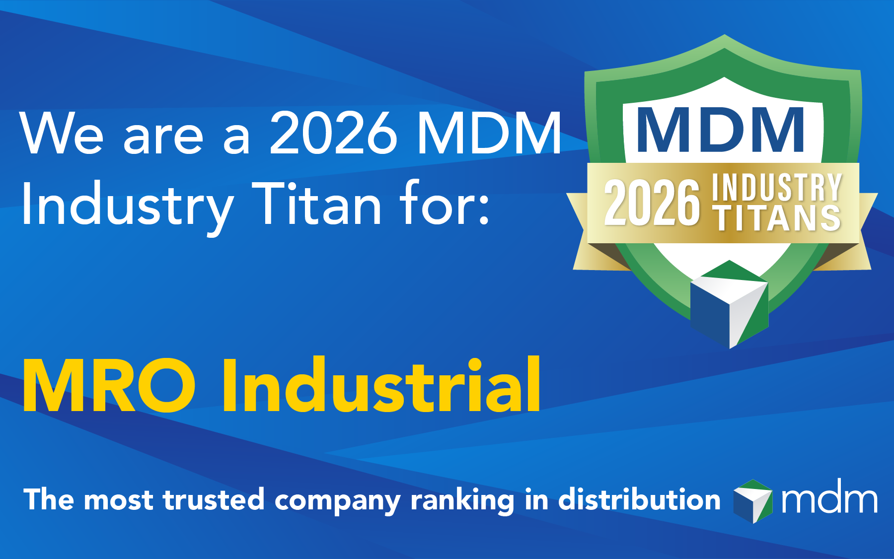 2026 MDM Industry Titans — MRO Industrial social media graphic