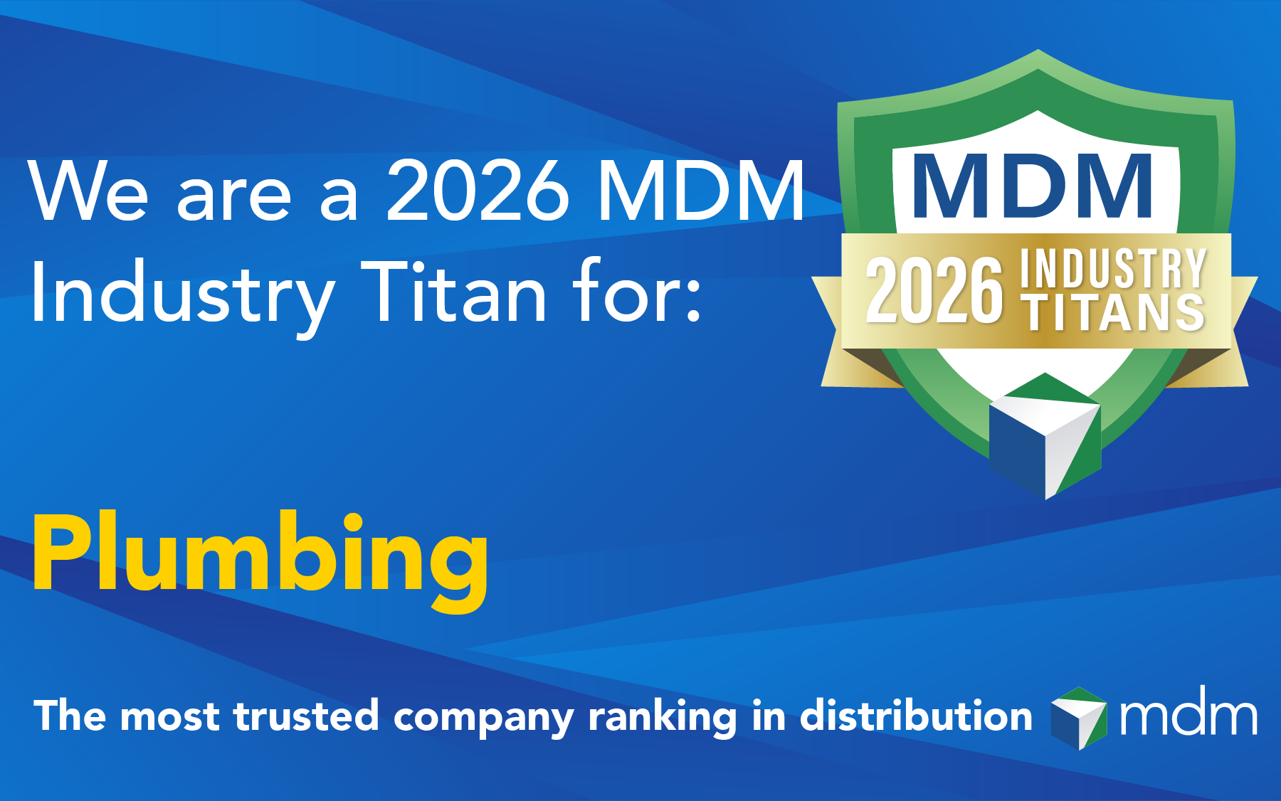 2026 MDM Industry Titans — Plumbing social media graphic